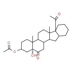 ChemSpider 2D Image | (13aR)-6b-Acetyl-13a-hydroxy-4a,6a-dimethyl-13-oxoicosahydro-1H-indeno[2,1-a]phenanthren-2-yl acetate | C27H40O5