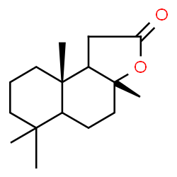 ChemSpider 2D Image | (3aS,5aR,9aS,9bS)-3a,6,6,9a-Tetramethyldecahydronaphtho[2,1-b]furan-2(1H)-one | C16H26O2