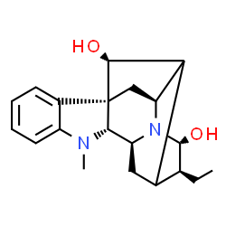 ChemSpider 2D Image | (16xi,17R,21alpha)-Ajmalan-17,21-diol | C20H26N2O2