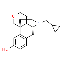 ChemSpider 2D Image | (1S,9R,10R)-17-(Cyclopropylmethyl)-13-oxa-17-azatetracyclo[7.5.3.0~1,10~.0~2,7~]heptadeca-2,4,6-trien-4-ol | C19H25NO2