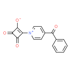 ChemSpider 2D Image | 2-(4-Benzoyl-1-pyridiniumyl)-3,4-dioxo-1-cyclobuten-1-olate | C16H9NO4
