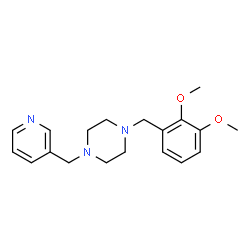 ChemSpider 2D Image | 1-(2,3-Dimethoxybenzyl)-4-(3-pyridinylmethyl)piperazine | C19H25N3O2