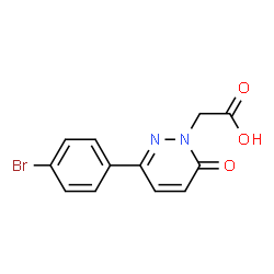 ChemSpider 2D Image | [3-(4-Bromophenyl)-6-oxo-1(6H)-pyridazinyl]acetic acid | C12H9BrN2O3