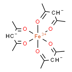 ChemSpider 2D Image | Tris(2,4-pentanedionato-kappa~2~O~2~,O~4~)iron | C15H21FeO6