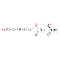 ChemSpider 2D Image | Diaquadimercury(2+)(Hg-Hg) dinitrate | H4Hg2N2O8