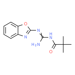 ChemSpider 2D Image | N-[N'-(1,3-Benzoxazol-2-yl)carbamimidoyl]-2,2-dimethylpropanamide | C13H16N4O2