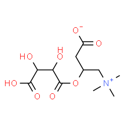 ChemSpider 2D Image | 3-[(3-Carboxy-2,3-dihydroxypropanoyl)oxy]-4-(trimethylammonio)butanoate | C11H19NO8
