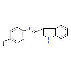 ChemSpider 2D Image | (E)-N-(4-Ethylphenyl)-1-(1H-indol-3-yl)methanimine | C17H16N2