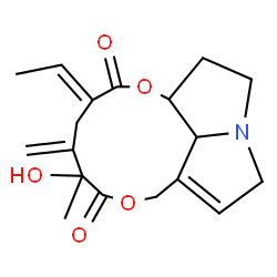 ChemSpider 2D Image | (15E)-12-Hydroxy-13,19-didehydrosenecionan-11,16-dione | C18H23NO5