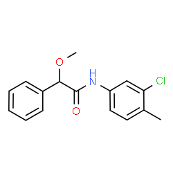 ChemSpider 2D Image | N-(3-Chloro-4-methylphenyl)-2-methoxy-2-phenylacetamide | C16H16ClNO2