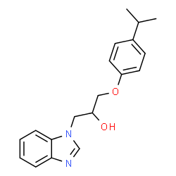 ChemSpider 2D Image | 1-Benzoimidazol-1-yl-3-(4-isopropyl-phenoxy)-propan-2-ol | C19H22N2O2