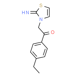 ChemSpider 2D Image | 1-(4-Ethylphenyl)-2-(2-imino-1,3-thiazol-3(2H)-yl)ethanone | C13H14N2OS