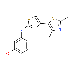 ChemSpider 2D Image | 3-[(2',4'-Dimethyl-4,5'-bi-1,3-thiazol-2-yl)amino]phenol | C14H13N3OS2