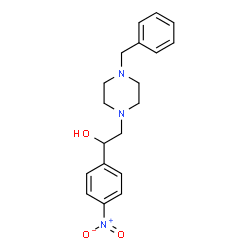 ChemSpider 2D Image | 2-(4-Benzyl-1-piperazinyl)-1-(4-nitrophenyl)ethanol | C19H23N3O3