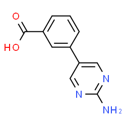 ChemSpider 2D Image | 3-(2-Amino-5-pyrimidinyl)benzoic acid | C11H9N3O2