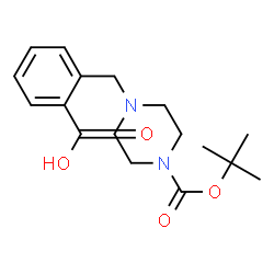 ChemSpider 2D Image | 1-(2-carboxyphenylmethyl)-4-Boc piperazine | C17H24N2O4