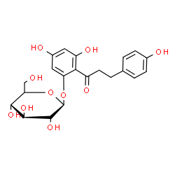 ChemSpider 2D Image | 3,5-Dihydroxy-2-[3-(4-hydroxyphenyl)propanoyl]phenyl beta-D-glucopyranoside | C21H24O10