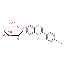 ChemSpider 2D Image | 3-(4-Methoxyphenyl)-4-oxo-4H-chromen-7-yl beta-D-glucopyranoside | C22H22O9