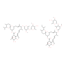 ChemSpider 2D Image | (10'E,14'E,16'E)-21',24'-Dihydroxy-6-isopropyl-5,11',13',22'-tetramethyl-2'-oxo-3,4,5,6-tetrahydrospiro[pyran-2,6'-[3,7,19]trioxatetracyclo[15.6.1.1~4,8~.0~20,24~]pentacosa[10,14,16,22]tetraen]-12'-yl
 2,6-dideoxy-4-O-(2,6-dideoxy-3-O-methylhexopyranosyl)-3-O-methylhexopyranoside - (10'E,14'E,16'E)-6-sec-butyl-21',24'-dihydroxy-5,11',13',22'-tetramethyl-2'-oxo-3,4,5,6-tetrahydrospiro[pyran-2,6'-[3,
7,19]trioxatetracyclo[15.6.1.1~4,8~.0~20,24~ | C95H146O28