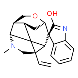 ChemSpider 2D Image | 4'-Methyl-2'-vinylspiro[indole-3,7'-[9]oxa[4]azatetracyclo[6.3.1.0~2,6~.0~5,11~]dodecan]-2(1H)-one | C20H22N2O2