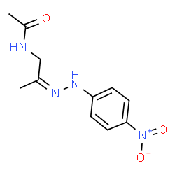 ChemSpider 2D Image | N-{(2Z)-2-[(4-Nitrophenyl)hydrazono]propyl}acetamide | C11H14N4O3
