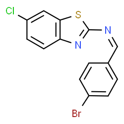 ChemSpider 2D Image | (Z)-1-(4-Bromophenyl)-N-(6-chloro-1,3-benzothiazol-2-yl)methanimine | C14H8BrClN2S