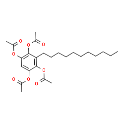 ChemSpider 2D Image | 3-Undecylbenzene-1,2,4,5-tetrayl tetraacetate | C25H36O8