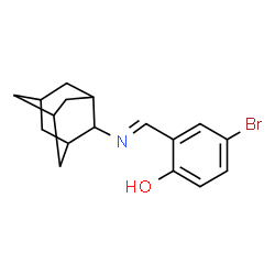 ChemSpider 2D Image | 2-[(E)-(Adamantan-2-ylimino)methyl]-4-bromophenol | C17H20BrNO