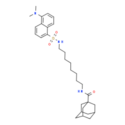 ChemSpider 2D Image | N-[8-({[5-(Dimethylamino)-1-naphthyl]sulfonyl}amino)octyl]-1-adamantanecarboxamide | C31H45N3O3S