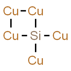 ChemSpider 2D Image | (1-cuprio-1-sila-2$l^{2},3$l^{2},4$l^{2}-tricupracyclobut-1-yl)copper | Cu5Si