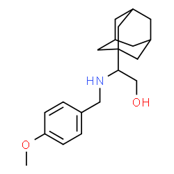 ChemSpider 2D Image | 2-(Adamantan-1-yl)-2-[(4-methoxybenzyl)amino]ethanol | C20H29NO2