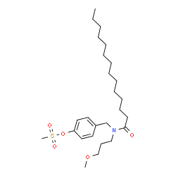 ChemSpider 2D Image | 4-{[(3-Methoxypropyl)(tetradecanoyl)amino]methyl}phenyl methanesulfonate | C26H45NO5S
