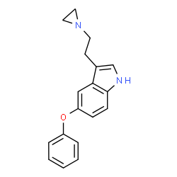 ChemSpider 2D Image | 3-[2-(1-Aziridinyl)ethyl]-5-phenoxy-1H-indole | C18H18N2O