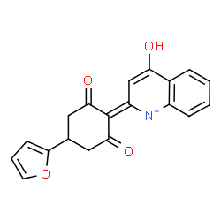 ChemSpider 2D Image | 2-[4-(2-Furyl)-2,6-dioxocyclohexylidene]-4-hydroxy-2H-quinolin-1-ide | C19H14NO4