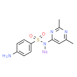 ChemSpider 2D Image | Sodium [(4-aminophenyl)sulfonyl](2,6-dimethyl-4-pyrimidinyl)azanide | C12H13N4NaO2S