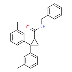 ChemSpider 2D Image | N-Benzyl-2,2-bis(3-methylphenyl)cyclopropanecarboxamide | C25H25NO