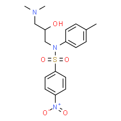 ChemSpider 2D Image | N-(3-Dimethylamino-2-hydroxy-propyl)-4-nitro-N-p-tolyl-benzenesulfonamide | C18H23N3O5S