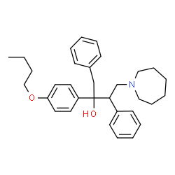 ChemSpider 2D Image | 4-(1-Azepanyl)-2-(4-butoxyphenyl)-1,3-diphenyl-2-butanol | C32H41NO2