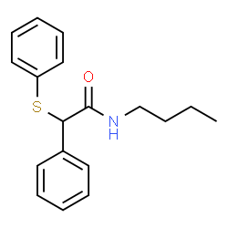 ChemSpider 2D Image | N-Butyl-2-phenyl-2-(phenylsulfanyl)acetamide | C18H21NOS