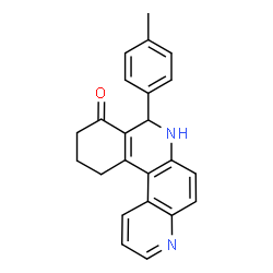 ChemSpider 2D Image | 8-p-Tolyl-8,10,11,12-tetrahydro-7H-benzo[a][4,7]phenanthrolin-9-one | C23H20N2O