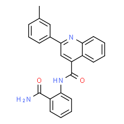 ChemSpider 2D Image | N-(2-Carbamoylphenyl)-2-(3-methylphenyl)-4-quinolinecarboxamide | C24H19N3O2