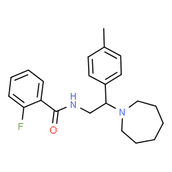 ChemSpider 2D Image | N-[2-(1-Azepanyl)-2-(4-methylphenyl)ethyl]-2-fluorobenzamide | C22H27FN2O