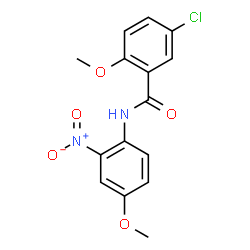 ChemSpider 2D Image | 5-Chloro-2-methoxy-N-(4-methoxy-2-nitrophenyl)benzamide | C15H13ClN2O5