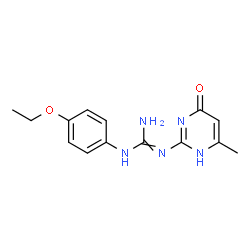 ChemSpider 2D Image | 1-(4-ethoxyphenyl)-3-(4-hydroxy-6-methylpyrimidin-2-yl)guanidine | C14H17N5O2