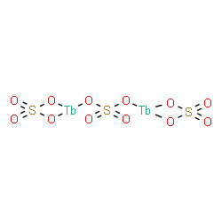 ChemSpider 2D Image | [mu-Sulfato(2-)-kappaO:kappaO']{bis[sulfato(2-)-kappa~2~O,O']}diterbium | O12S3Tb2