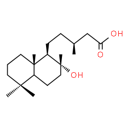 ChemSpider 2D Image | (3S)-5-[(1R,2R,8aS)-2-Hydroxy-2,5,5,8a-tetramethyldecahydro-1-naphthalenyl]-3-methylpentanoic acid | C20H36O3