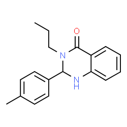 ChemSpider 2D Image | 3-propyl-2-(p-tolyl)-2,3-dihydroquinazolin-4(1H)-one | C18H20N2O