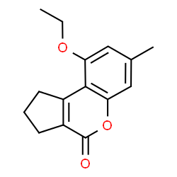 ChemSpider 2D Image | 9-Ethoxy-7-methyl-2,3-dihydrocyclopenta[c]chromen-4(1H)-one | C15H16O3