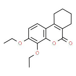 ChemSpider 2D Image | 3,4-Diethoxy-7,8,9,10-tetrahydro-6H-benzo[c]chromen-6-one | C17H20O4