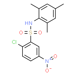 ChemSpider 2D Image | 2-Chloro-N-mesityl-5-nitrobenzenesulfonamide | C15H15ClN2O4S